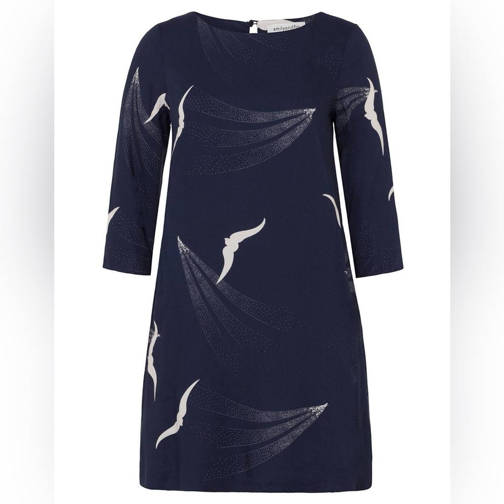 Emily and Fin Retro Skyline Birds Effy Dress UK16